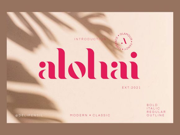 Alohai: An Elegant Modern Display Font for Creative Projects