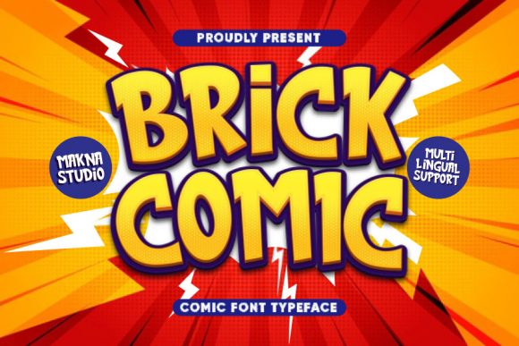 Brick Comic: A Playful Display Font for Creative Designs