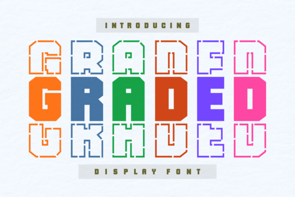 Graded: A Bold Stacked Display Font for Modern Design