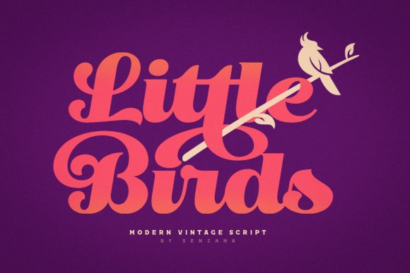 Little Birds: A Modern Display Font for Bold Designs