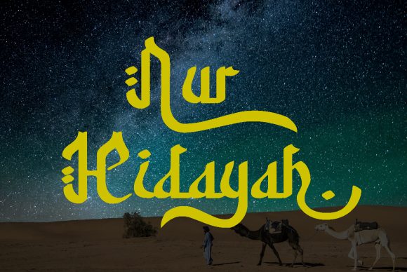 Nur Hidayah: A Distinct Display Font for Creative Projects