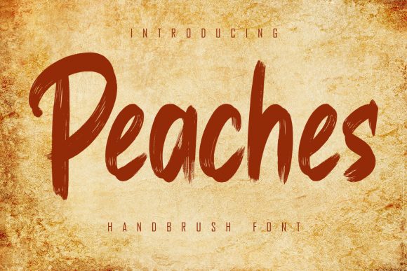 Peaches: A Brushed Display Font for Bold Creativity