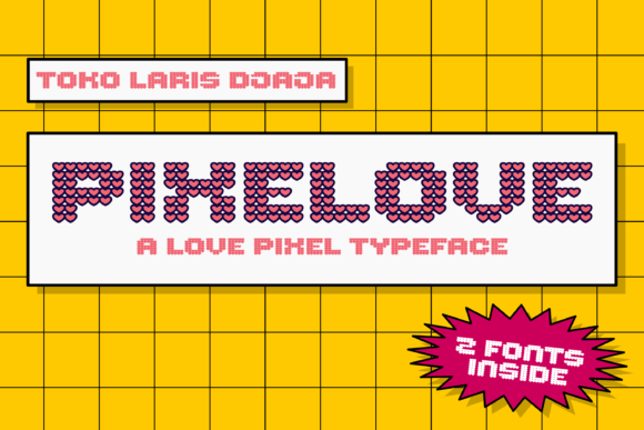 Pixelove: A Charming Retro Typeface with a Heartfelt Twist