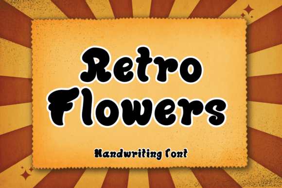 Retro Flowers: A Whimsical Handwritten Display Font